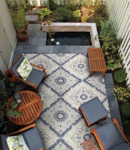 Creating A Destination Backyard With A Mosaic Rug 